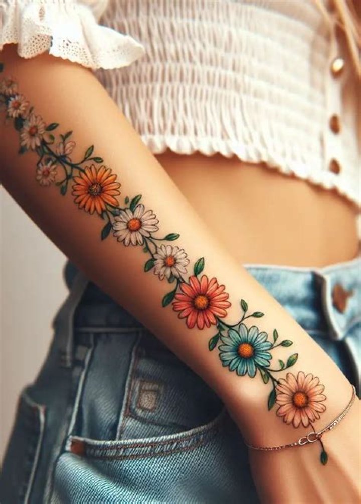 Chain of Flowers Tattoo: A Beautiful Expression of Art and Meaning