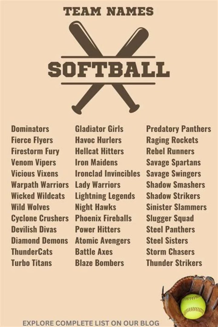 Creative and Fun Girly Softball Team Names to Inspire Your Squad