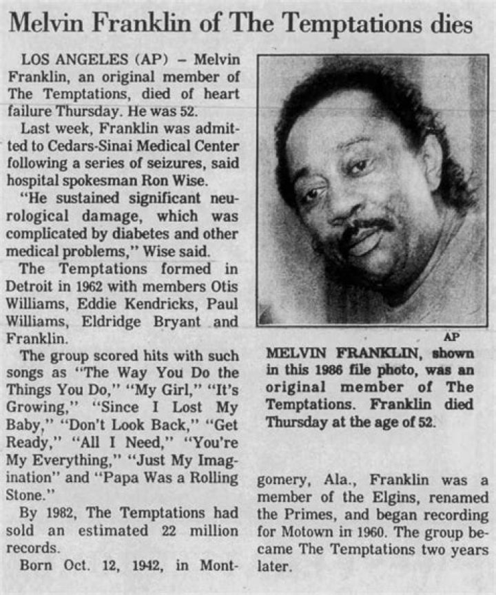 Melvin Franklin: The Soulful Legend of The Temptations