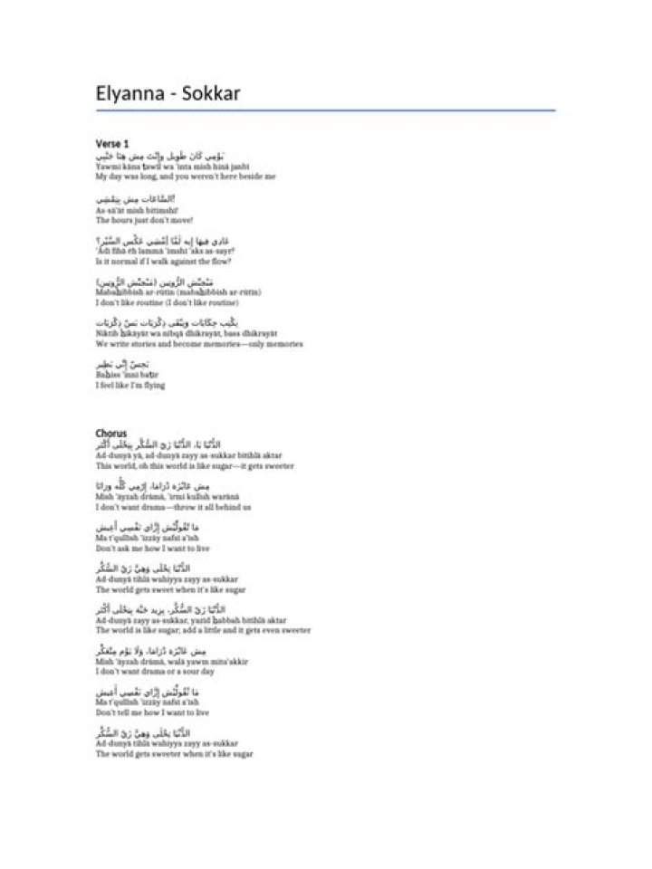Sokkar Elyanna Lyrics English: A Deep Dive into the Song and Its Meaning