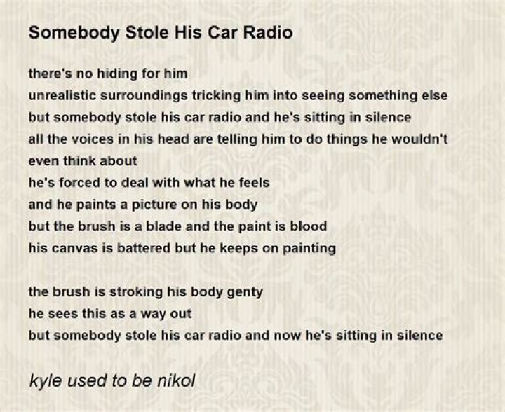 Somebody Stole My Car Radio: An In-Depth Analysis