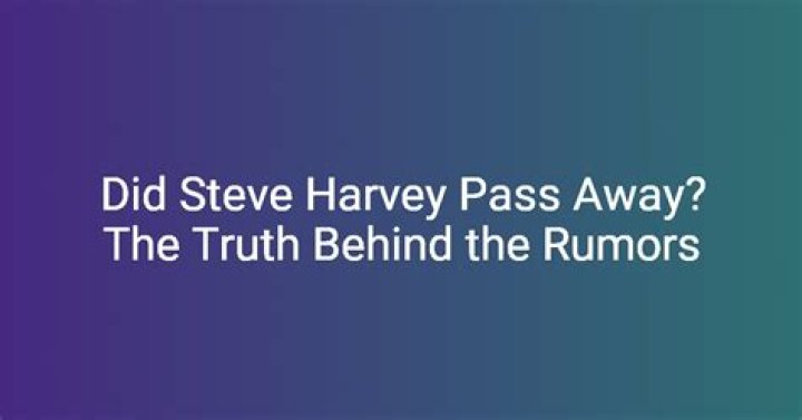 Steve Harvey: Did He Pass Away?