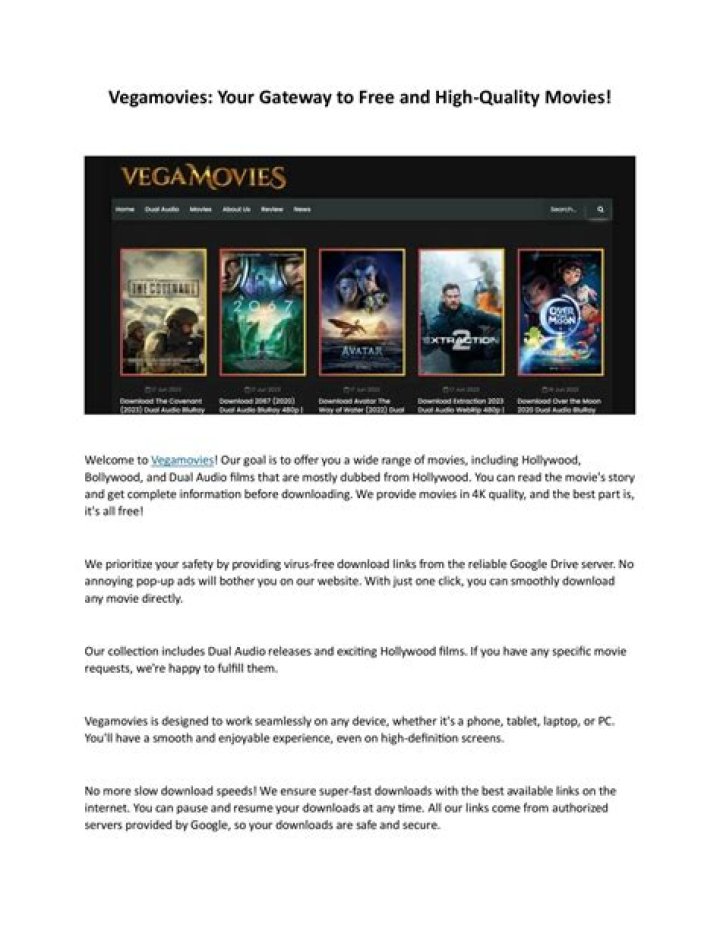 Unlock the Ultimate Movie Experience: Vegamovies Show Category Movies by Quality 2160p