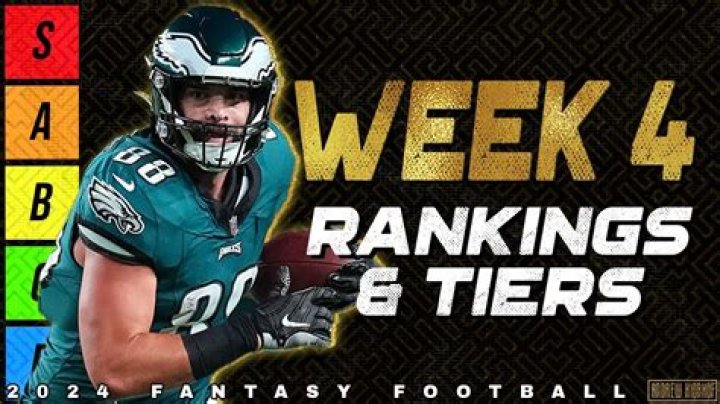 Unveiling the Week 4 TE Rankings: A Comprehensive Guide
