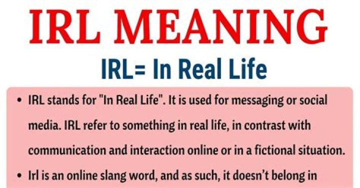 Unlocking the Meaning of IRL: A Journey Beyond the Screen