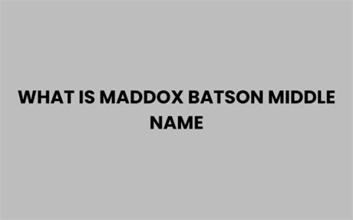 What is Maddox Batson's Middle Name? Exploring the Life and Legacy of Maddox Batson